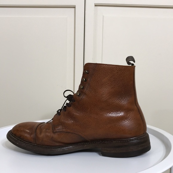 Crockett & Jones Men's Coniston Pebbled Full Grain Leather Boots Size 8 - Picture 10 of 13
